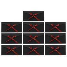  10 Pcs Invitation Envelope Decorative Envelopes Kraft Paper Bows