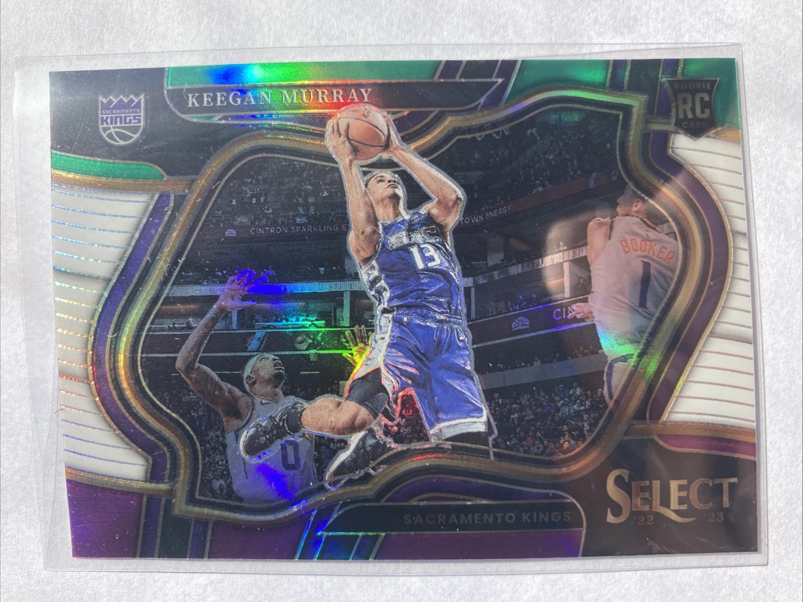 2022-23 Select Keegan Murray Rookie Courtside Green White Purple Prizm Kings SP