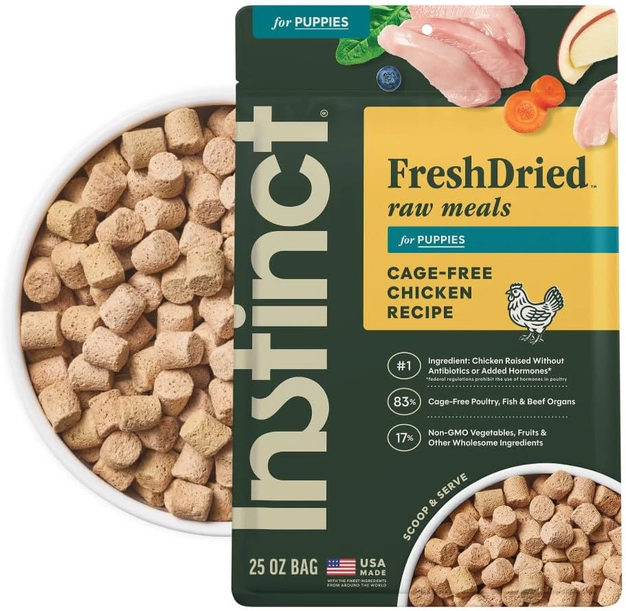 Puppy Freeze-Dried Meals, Freshdried Bites, Natural Dog Food, Grain-Free - Cage-