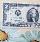 $2 Dollar Bil Fancy Serial Number  A Run of 3s (30433330) - 1976 — photo 1