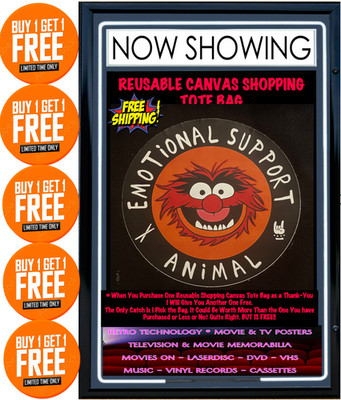 Animal from Muppet Show Reusable Canvas Shopping Tote Bag Buy One Get 1 FREE!!!