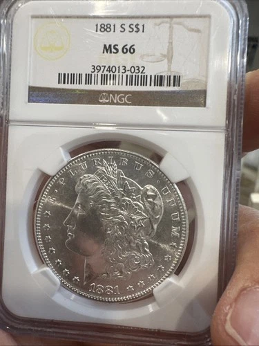 1881 s morgan silver dollar $1 NGC MS66