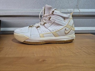 LeBron James Nike Zoom 3 White & Gold Dust West Coast Edition Men's Size 12