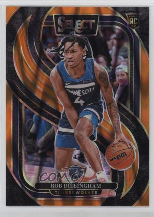 2024 Select Premier Level Orange Flash Prizm Rob Dillingham #187 Rookie RC 1ar2