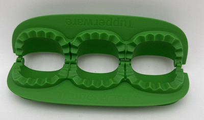 Tupperware Mini Pie Makers Empanada Appetizer  Press 3 in 1 Press Green NOS