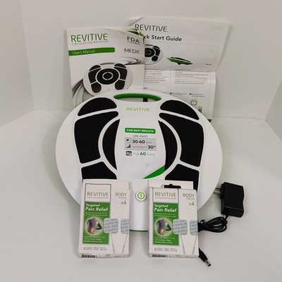 Revitive Medic Circulation Booster 2469MD, 8 Pads, Power Cord - NO Remote Tested