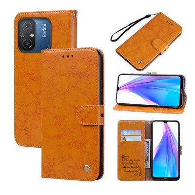 Für Xiaomi Redmi 12C / 11A 4G Global / Poco C55 Leder Handyhülle mit t