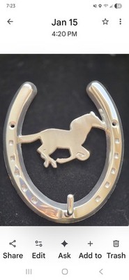 Comfify Horseshoe Dog Key Holder Silver Metal Wall Mounted Hanging AL-1507-01
