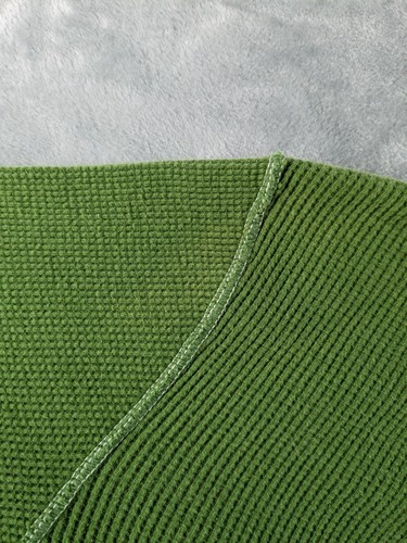 American Eagle Camicia Uomo Verde Medio Vestibilità Vintage Cialda Termica Y2K LEGGI - Foto 10 di 18