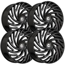 (Set of 4) Azara AZA-536 18x8 5x112/5x4.5" +35mm Gloss Black Wheels Rims