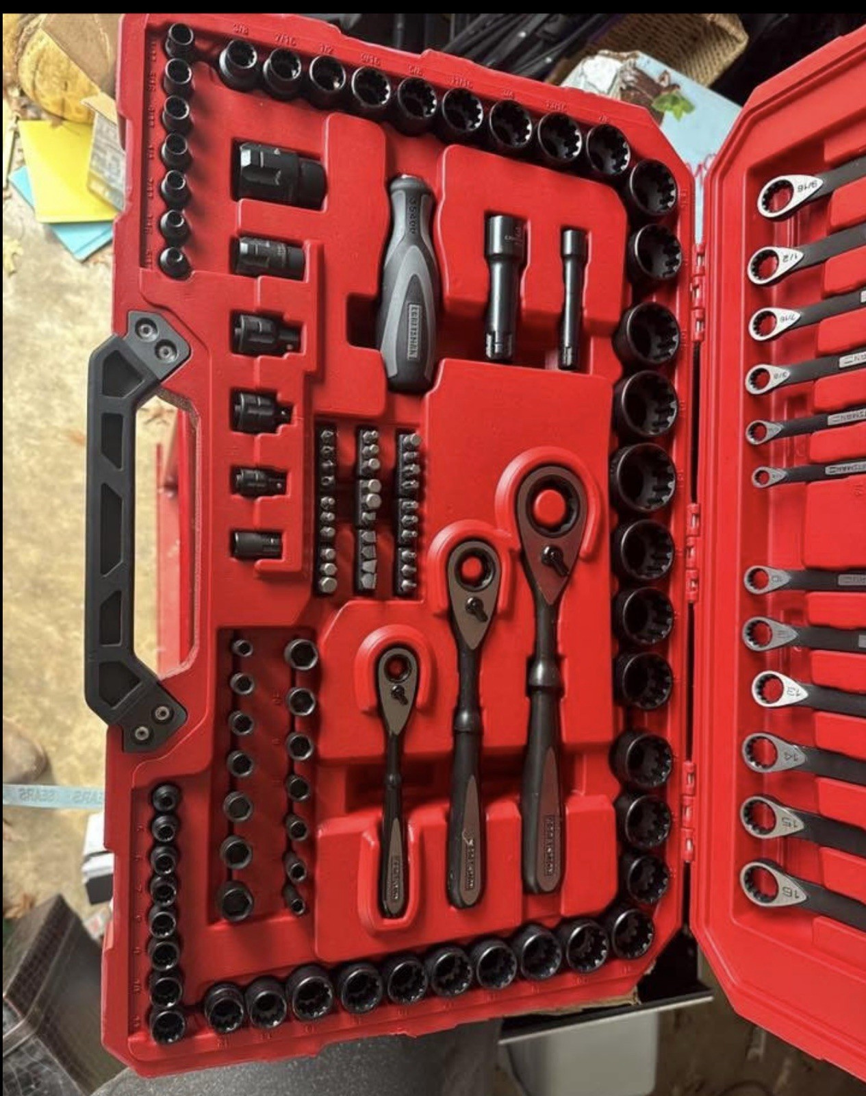 Htf Tools Craftsman Universal Max Access 113 pc Mechanics Tool set 1/2 3/8 1/4 ...