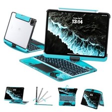 Transparent Case with Keyboard for 2024 iPad Pro Pro13 M4 Y2K Transparent blue