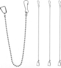 Toilet Flapper Chain 9.8inch, 3PCS Stainless Steel Universal Toilet Bowl Chain R