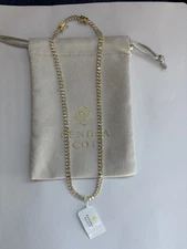 Kendra Scott Larsan Tennis Necklace Gold Metal