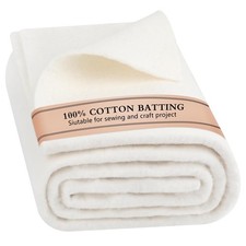 Natural Cotton Quilt Batting, 47 x 59 Inch Lightweight All-Season Batting f...