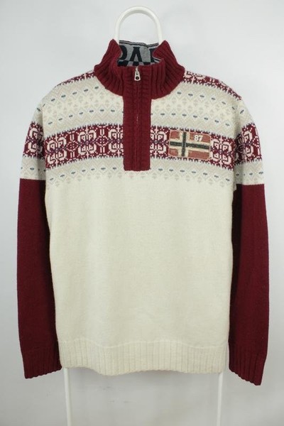 Men Napapijri Sweater Red Wool 44 / XXL / 52