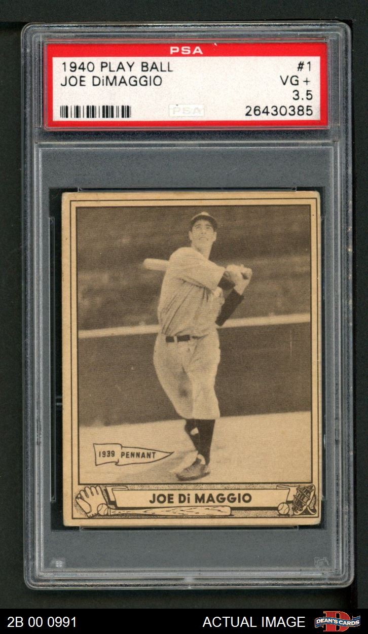 1940 Play Ball #1 Joe DiMaggio Yankees HOF PSA 3.5 - VG+