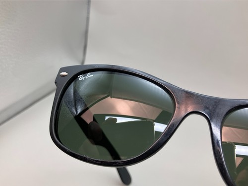 Ray-Ban RB2132 622 55-18 New Wayfarer Rubber Matte Bk Green lens READ - Picture 4 of 10