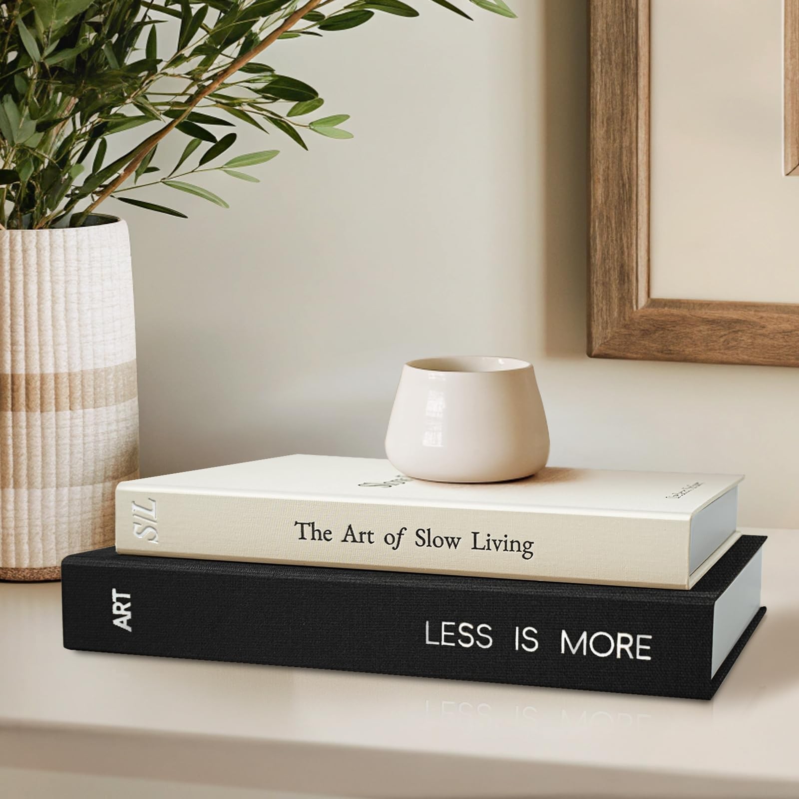 Minimalist Decorative Books - Fake Books Storage Box for Decoration - Set of ...