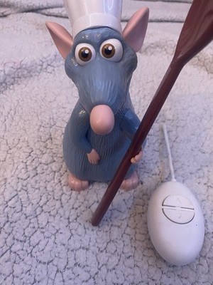 Disney Pixar Ratatouille Remy Rat Action Figure Plastic w/ Spoon & Remote