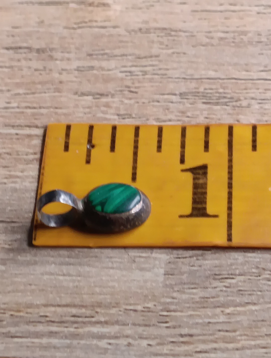 Antique Unsigned Sterling Silver Tested Malachite… - image 5