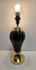 Black & Gold Table Lamp – Fluted Base – Modern Accent Lighting – OK Lighting