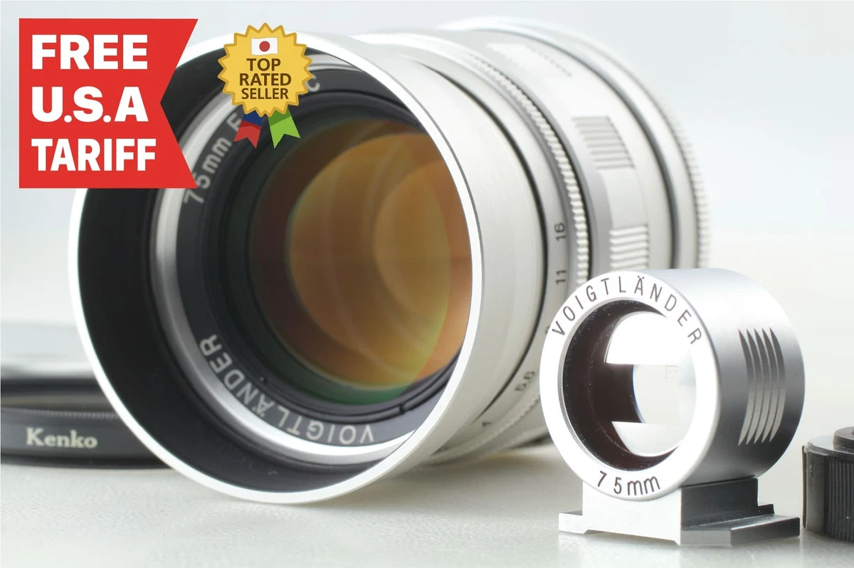 Voigtländer Camera Lenses 75mm Focal f/2.5 Maximum Aperture for