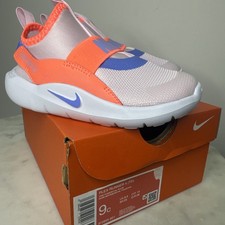 Nike Flex Runner 3 PS Kids Slip On Pink Orange Blue IF2894-601 Size 9C New