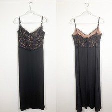 House of CB Cara Black Lace Corset Maxi Dress XL Gown Evening Bodycon