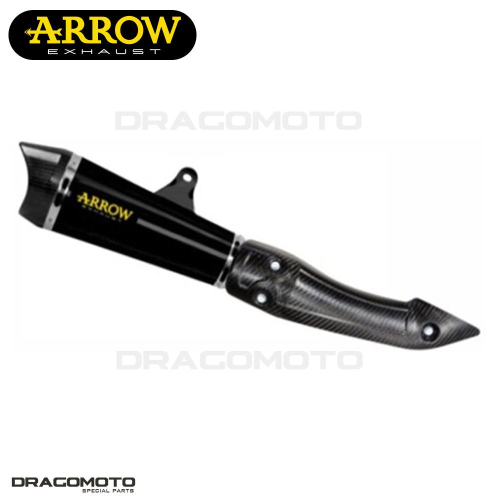 Échappement ARROW X-KONE pour KAWASAKI Z 125 2023, silencieux nichrom noir au design racing