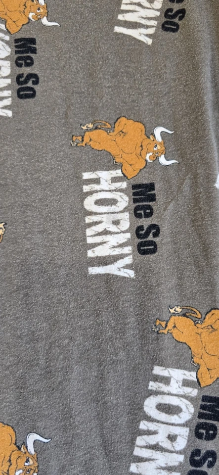 Y2K/2010s Funny Inappropriate  Bull Pajama Pants By Joe Boxer Size Small - Image 3 of 4