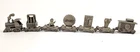 Vintage Coca Cola Miniature Pewter Train 7 Piece Set Engine Caboose Bear Bottle