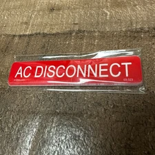 3/4" x 4" AC DISCONNECT Labels 03-323 Solar PV Sticker Pack of 10 USA