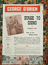 1940 STAGE TO CHINO W/ GEORGE O'BRIEN & VIRGINIA VALE.- WESTERN PRESSBOOK