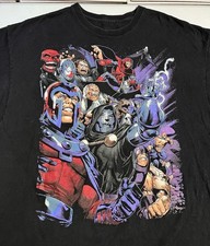 Marvel Comics Villians Black Shirt Mens 2XL Dr Doom Magneto Red Skull