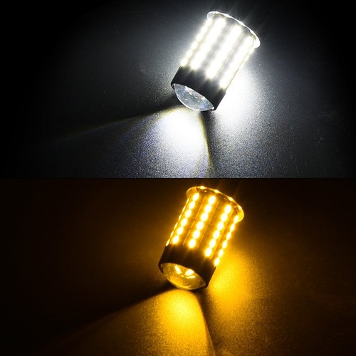 AUXITO 2X 4157/3157 Switchback LED luces de señal de giro 120-SMD ámbar blanco bombilla A - Imagen 6 de 8