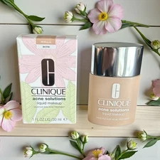 NEW Clinique Acne Solutions Liquid Makeup CN 28 Ivory (VF) 1 fl.oz. / 30 mL