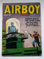 Airboy Comics V8 3 (86) 1951 Lower Grade Centerfold Detached Rare Golden Age War