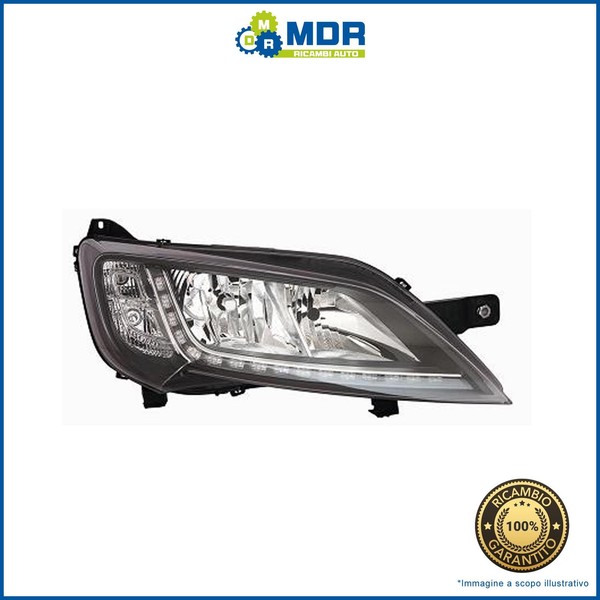 Scheinwerfer Projektor Vorderseite Recht Parabel Chrom LED Rahmen Schwarz Dx-image