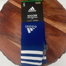 Adidas Copa Zone Soccer Socks 1 Pair Size Small Royal Blue Youth 13 to 4 Shoe