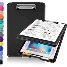 Clipboard with Storage Heavy Duty Clip Boards 8.5X11 with 2 Storage Case