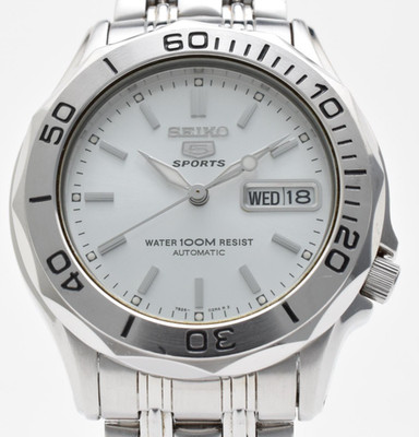 Vintage [Near MINT] Seiko 5 Sport 7S26-01G0 Automatic White Men's Watch JAPAN