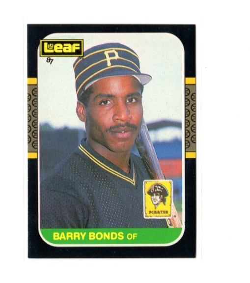 1987 Leaf Barry Bonds Rookie Card #219 Pittsburgh Pirates RC HOME RUN KING