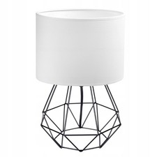 Diamond Table Lamp Bedside Desk Light E27 LED Shade Metal Fabric 60w