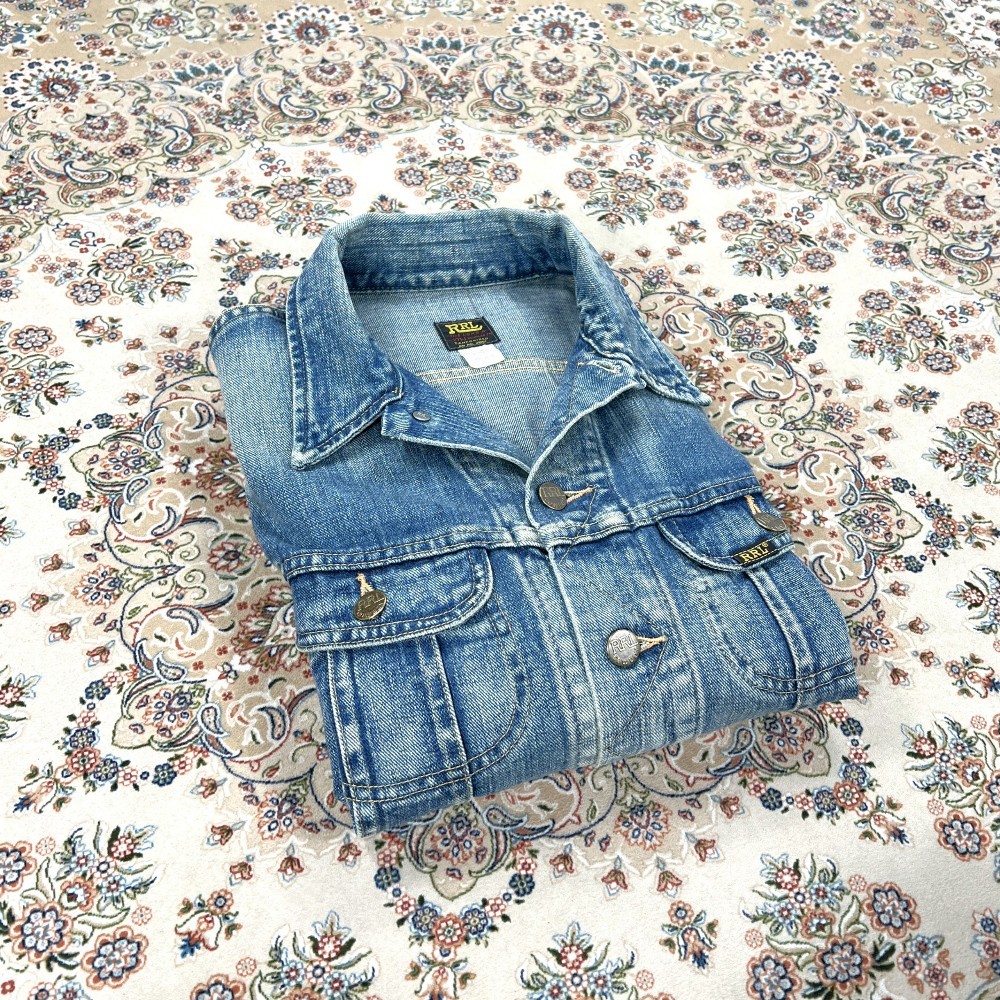 S, Size XS] RRL Double RL Lot 271 Leland Trucker Jacket — Mid Wash