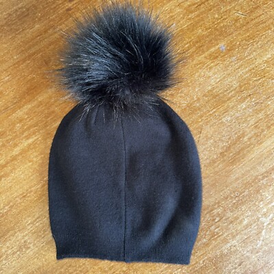 Adrienne Landau Studded Faux Fur Wool Blend Beanie Hat Bling  display picture 1