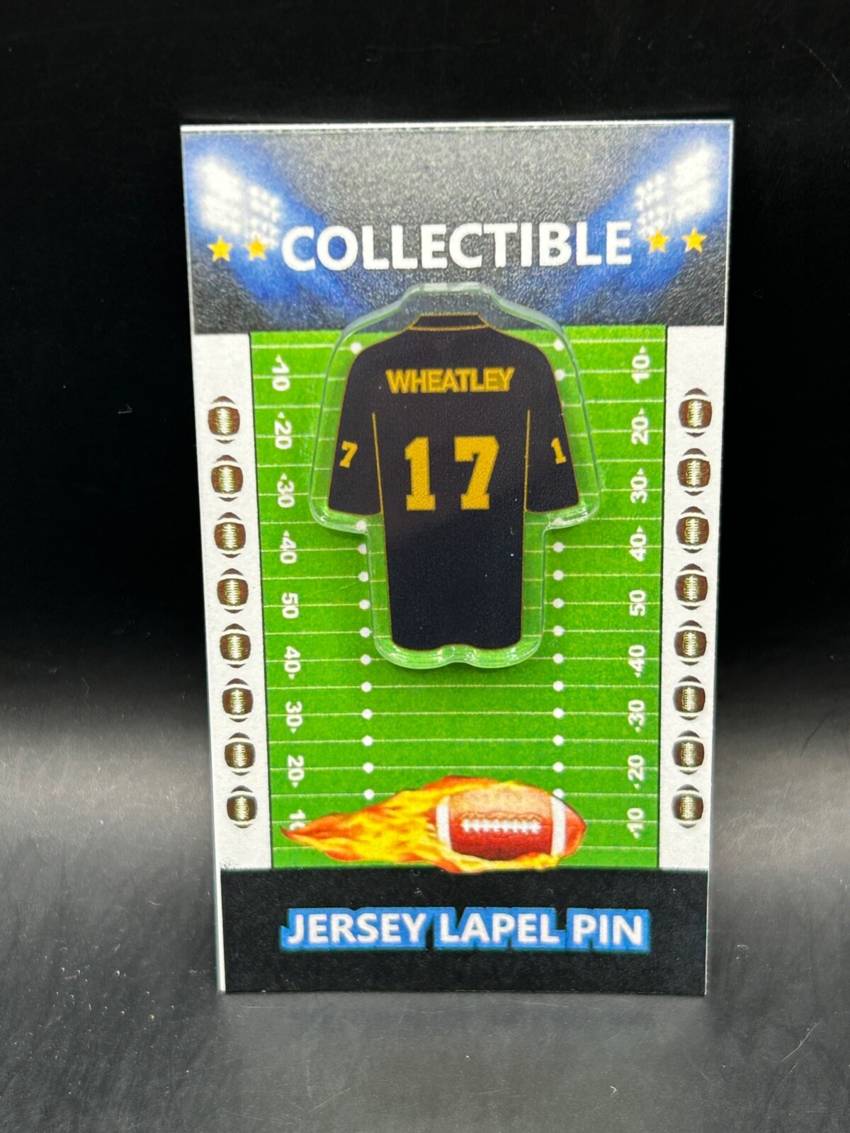 Michigan Wolverines Tyrone Wheatley jersey lapel pin-Retro BIG BLUE Collectible