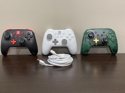 Nintendo PowerA pro controllers 2 Wireless 1 Wired With 10 Ft Cable