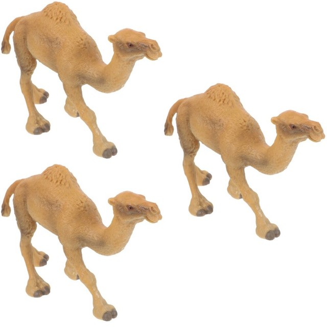 3pcs Lifelike Camel Sculpture Small Camel Figurine Exquisite Camel Statue Vivid 3pcs Lifelike Camel Sculpture Small Camel Figurine Exquisite Camel Statue Vivid