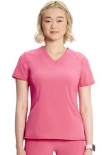 Power Pink Cherokee Scrubs Infinity GNR8 V Neck Top IN620A PWWK